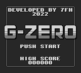 G-ZERO (Homebrew) — Title screen